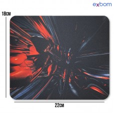 Mouse Pad 22x18cm MP-2218 Exbom - Red Black